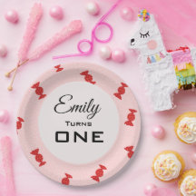 Plaque en papier pour toffes rouge et rose