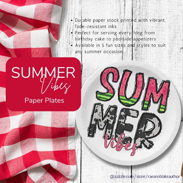 Assiettes En Carton Plaque en papier pour vibes d'été (Créateur téléchargé)