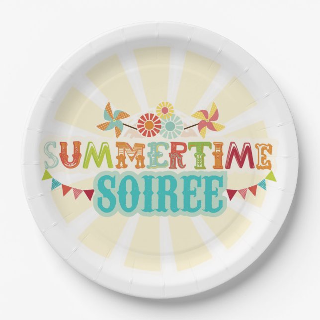 Assiettes En Carton Plaque en papier soié d'été (Devant)