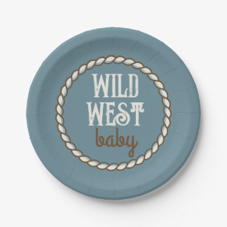 Assiettes En Carton Plaque en papier Wild West Baby