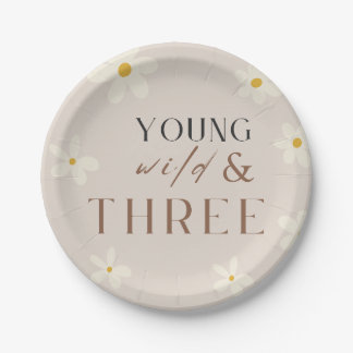 Assiettes En Carton Plaque en papier Young Wild & TROIS