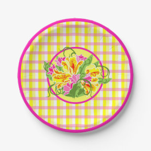 Assiettes En Carton Plaque Lumineuse et Tulipe