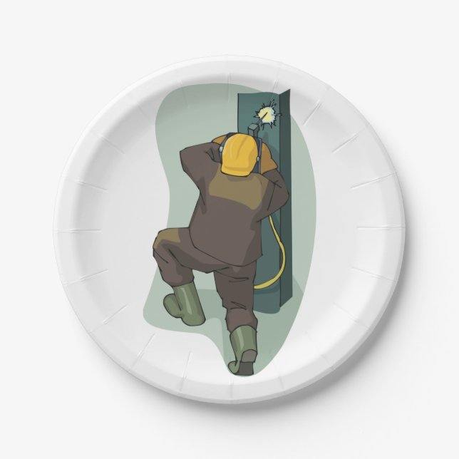 Assiettes En Carton Plaque métallique soudée industrielle (Devant)