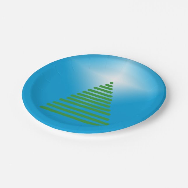 Assiettes En Carton Plaque papier - Arbre avec étoile (Angle)