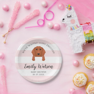 Assiettes En Carton Plaque papier Baby shower Dachshund