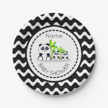 Plaque papier Baby shower Panda