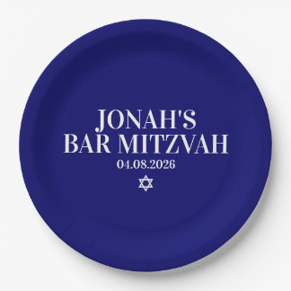 Assiettes En Carton Plaque papier Barre Mitzvah personnalisée
