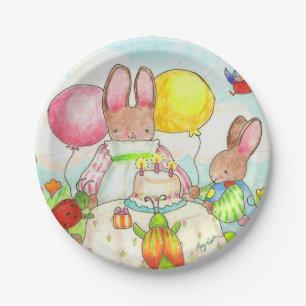 Assiettes En Carton Plaque papier Bunny Birthday Party