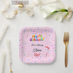 Assiettes En Carton Plaque papier carré - Parfait pour les fêtes d'ann