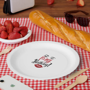 Assiettes En Carton Plaque papier - C'est mon anniversaire