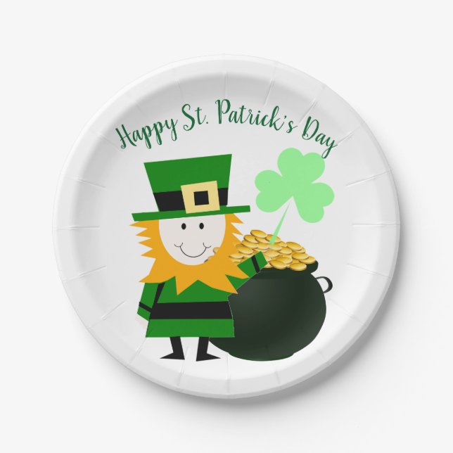 Assiettes En Carton Plaque papier classique St. Patrick's Day Party (Devant)