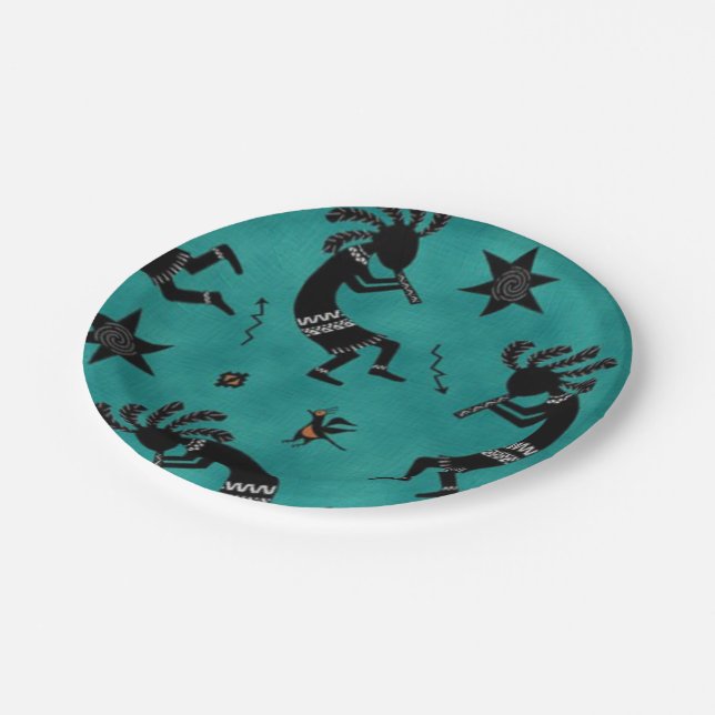 Assiettes En Carton Plaque papier de la fête motif du Sud-Ouest (Angle)