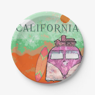 Assiettes En Carton Plaque papier de l'affiche de voyage en Californie