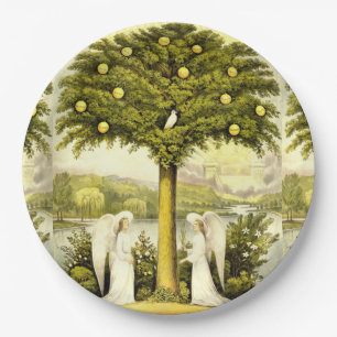 Assiettes En Carton Plaque papier de l'arbre de vie