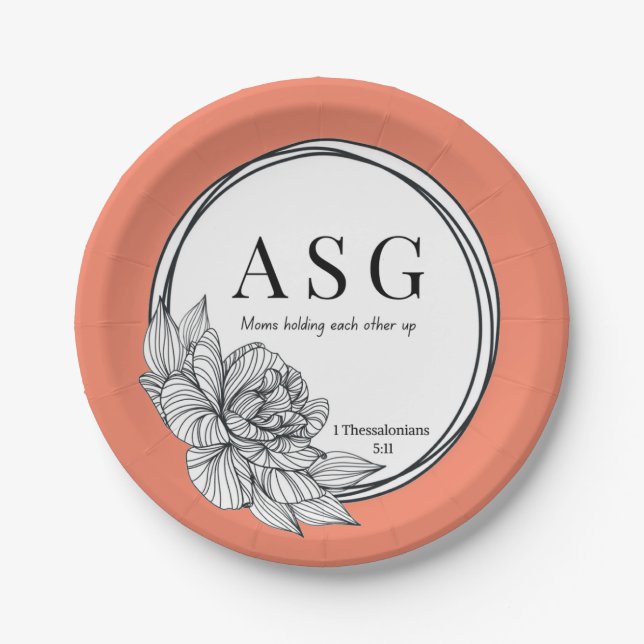 Assiettes En Carton Plaque papier du groupe de soutien à l'adoption (Devant)