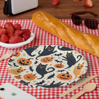 Assiettes En Carton Plaque papier Halloween amusante
