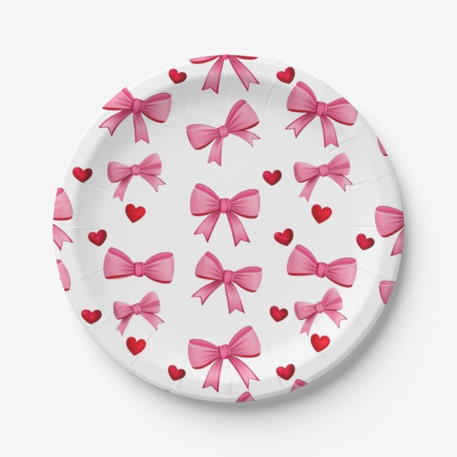 Assiettes En Carton Plaque papier Hearts Party (Devant)