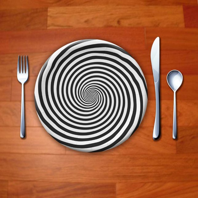 Assiettes En Carton Plaque papier Hypnose (Use these plates to keep your holiday or party table a little mysterious. )