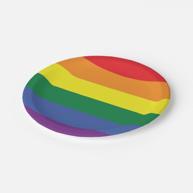 Assiettes En Carton Plaque papier LGBT Pride (Angle)