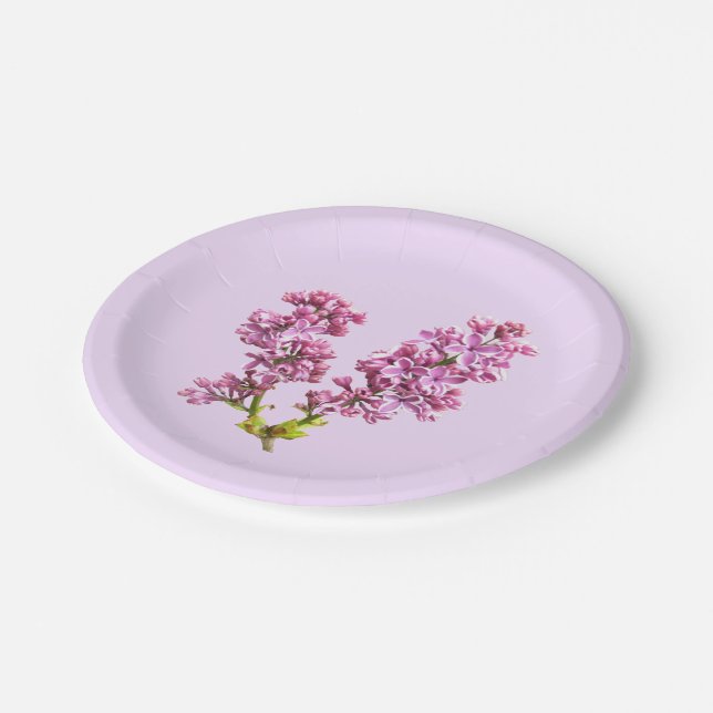 Assiettes En Carton Plaque papier - Lilac Blossom (Angle)