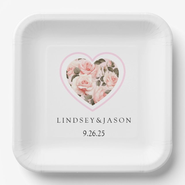 Assiettes En Carton Plaque papier mariage (Recto)