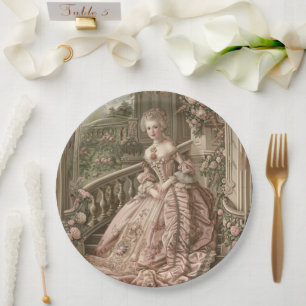 Assiettes En Carton Plaque Papier Marie Antoinette