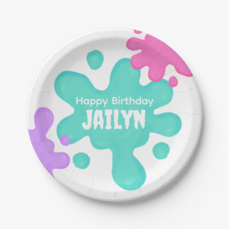Assiettes En Carton Plaque papier mince turquoise pour l'anniversaire