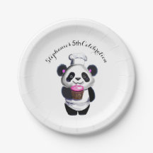 Plaque Papier Panda Cute