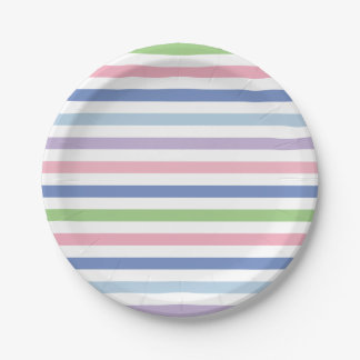 Assiettes En Carton Plaque Papier Pastel Large Bande