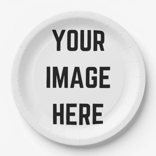 Assiettes En Carton Plaque papier personnalisable (Devant)