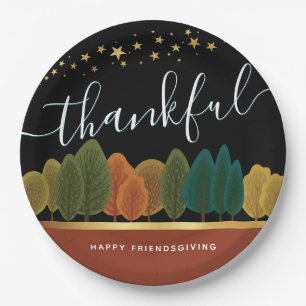 Assiettes En Carton Plaque papier personnalisée Thanksgiving