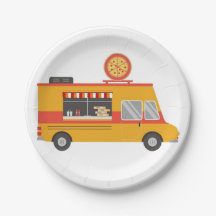 Plaque papier Pizza Truck