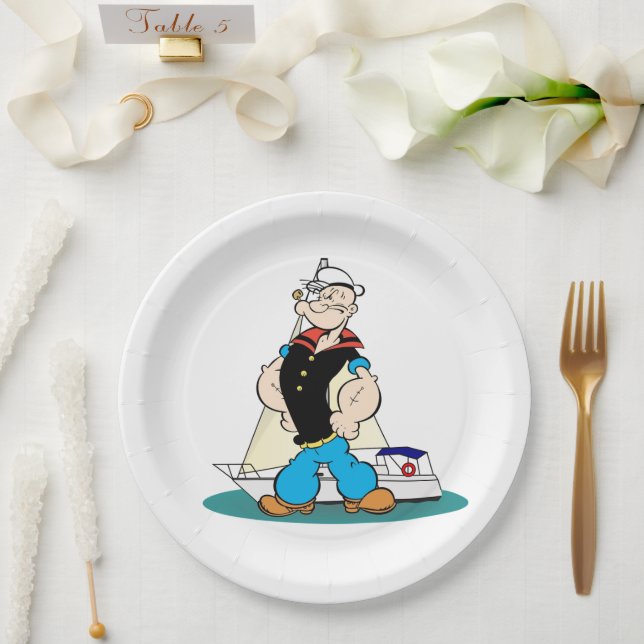Assiettes En Carton Plaque Papier Popeye (Mariage)