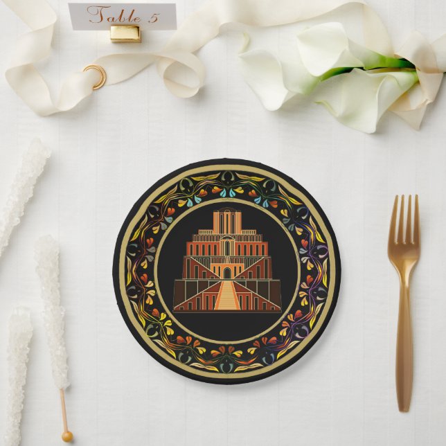 Assiettes En Carton Plaque papier ZIGGURAT (Mariage)