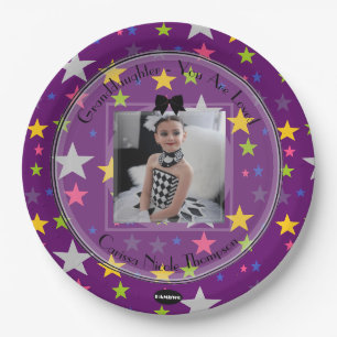 Assiettes En Carton Plaque photo Stars à look doux Stars Plaque d'anni