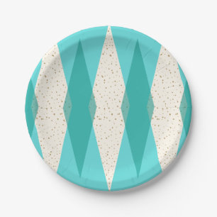 Assiettes En Carton Plaques à papier à motifs de losanges modernes d