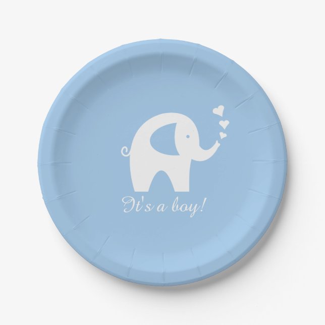 Assiettes En Carton Plaques à papier de baby shower d'objet superflu (Devant)