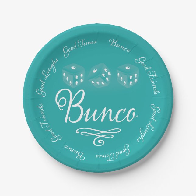 Assiettes En Carton Plaques à papier de Bunco (Devant)