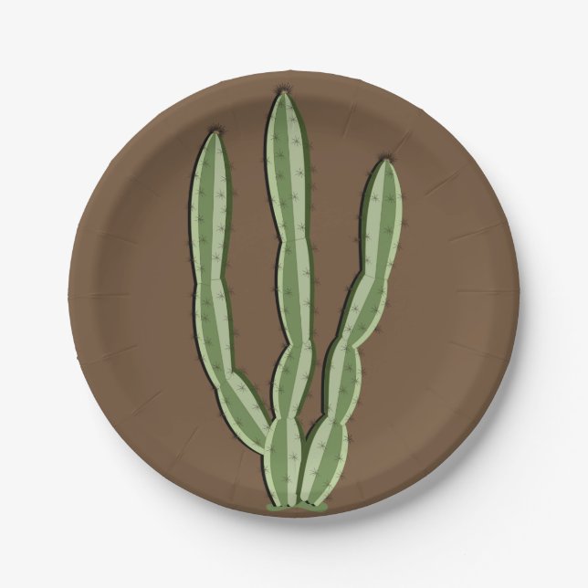 Assiettes En Carton Plaques à papier de cactus (Devant)