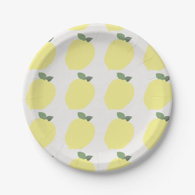 Assiettes En Carton Plaques à papier de citron (Devant)