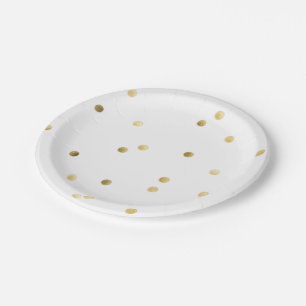 Assiettes En Carton Plaques à papier de clou de polka de point de