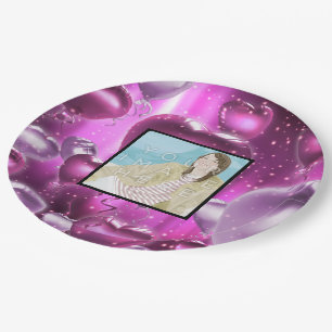 Assiettes En Carton Plaques à papier de coeurs faits sur commande de