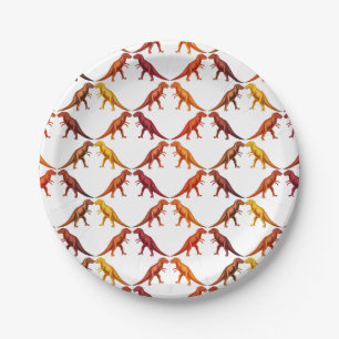 Assiettes En Carton Plaques à papier de dinosaure de Rex de