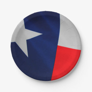 Assiettes En Carton Plaques à papier de drapeau d'état du Texas
