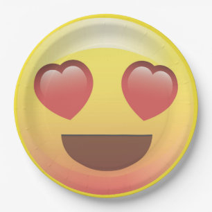 Assiettes En Carton Plaques à papier de fête d'anniversaire d'Emoji