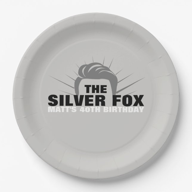 Assiettes En Carton Plaques à papier de fête d'anniversaire des hommes (Devant)