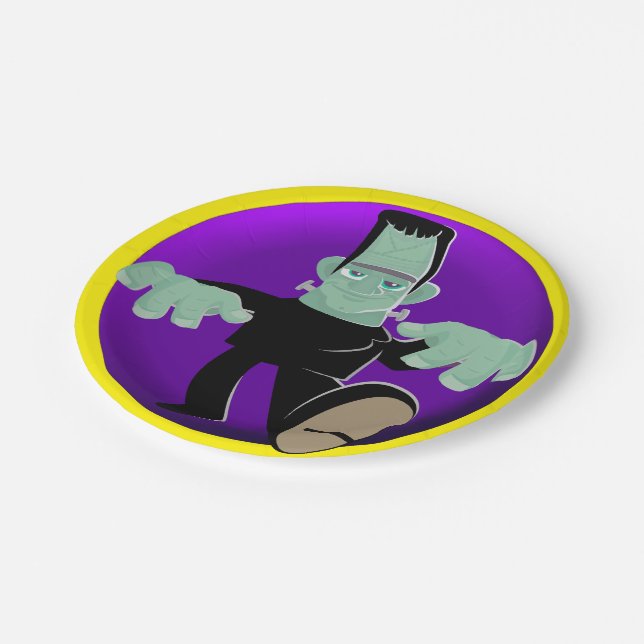 Assiettes En Carton Plaques à papier de Frankenstein (Angle)