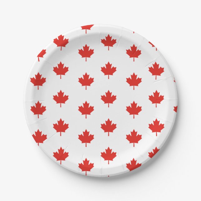 Assiettes En Carton Plaques à papier de jour du Canada (Devant)