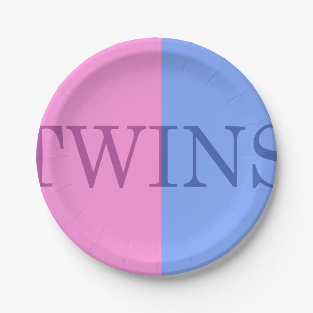 ASSIETTES EN CARTON PLAQUES À PAPIER DE JUMEAUX FRATERNELS DE BÉBÉ ET (Devant)