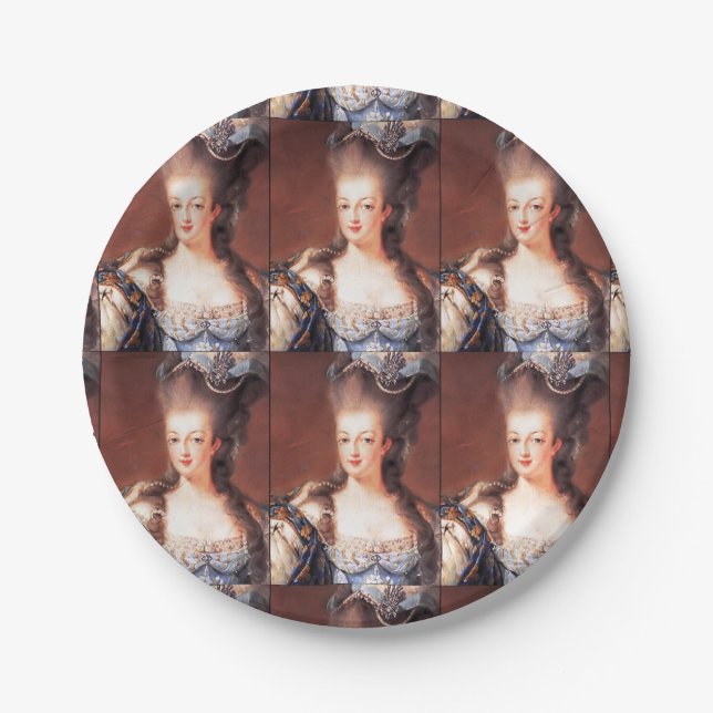 Assiettes En Carton Plaques à papier de Marie Antoinette de Français (Devant)